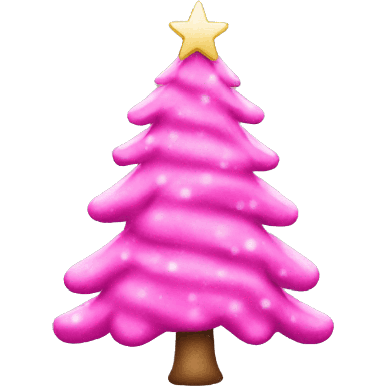 Pink Christmas tree  emoji