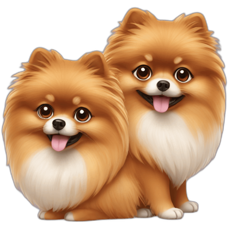 two pomeranians emoji