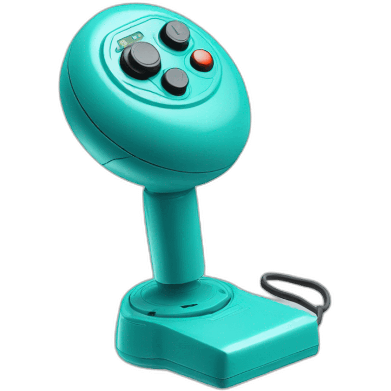 a gaming joystick just for me Aqua color emoji