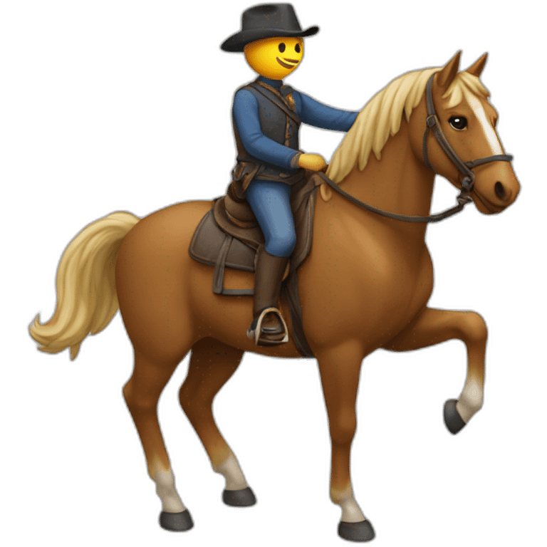 Chat sur un cheval emoji