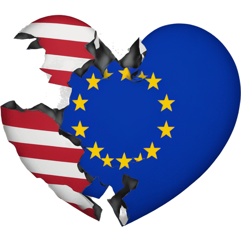 EU flag broken heart emoji