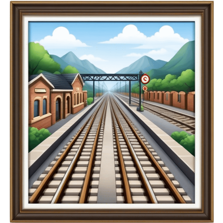 Railroad leading to a station emoji