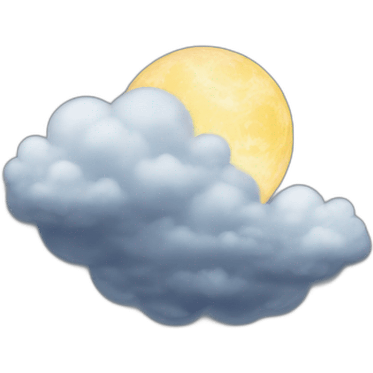 Moon in cloud emoji