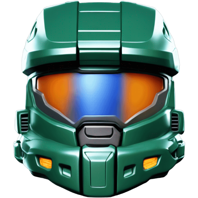 Master Chief Halo helmet Mark V helmet Blue orange visor emoji