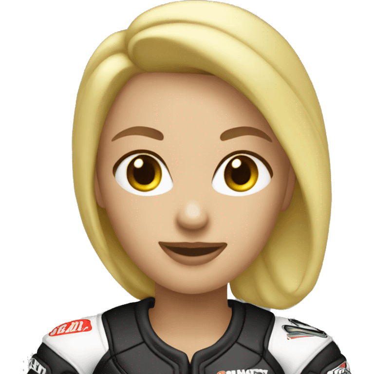 Blonde motocross women emoji