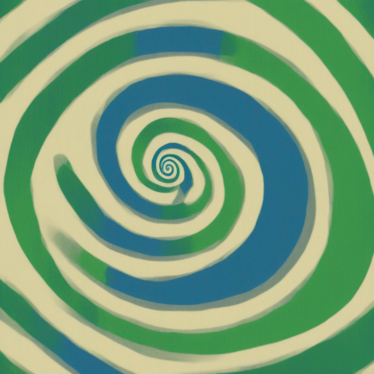 coraline spiral door square with blue and green spirals emoji