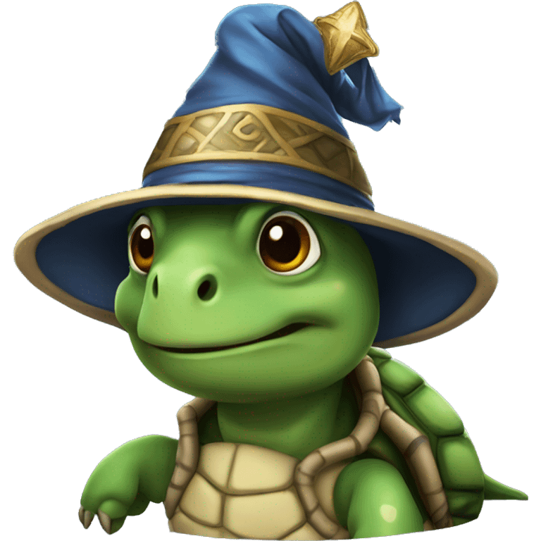 turtle with mage hat emoji