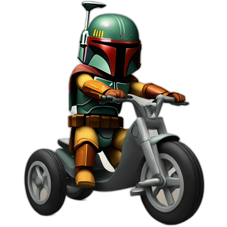 Boba fett on a tricycle emoji