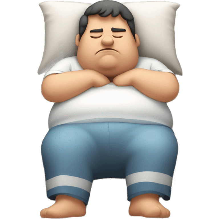 sleepy fat person emoji