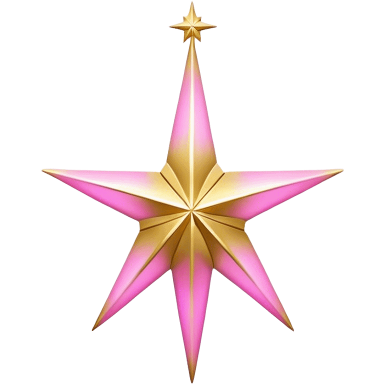 North Star gold and white pink emoji