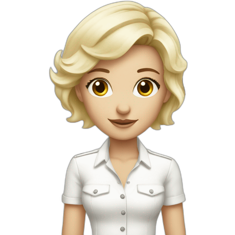 cute blonde girl in a white BMW emoji