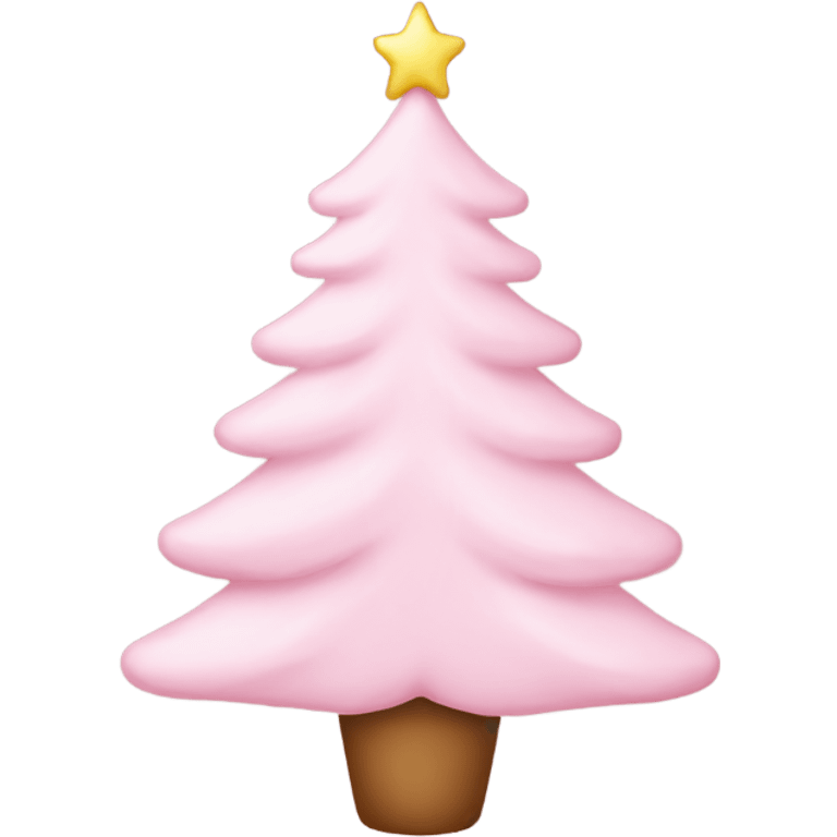 pastel pink christmas tree emoji