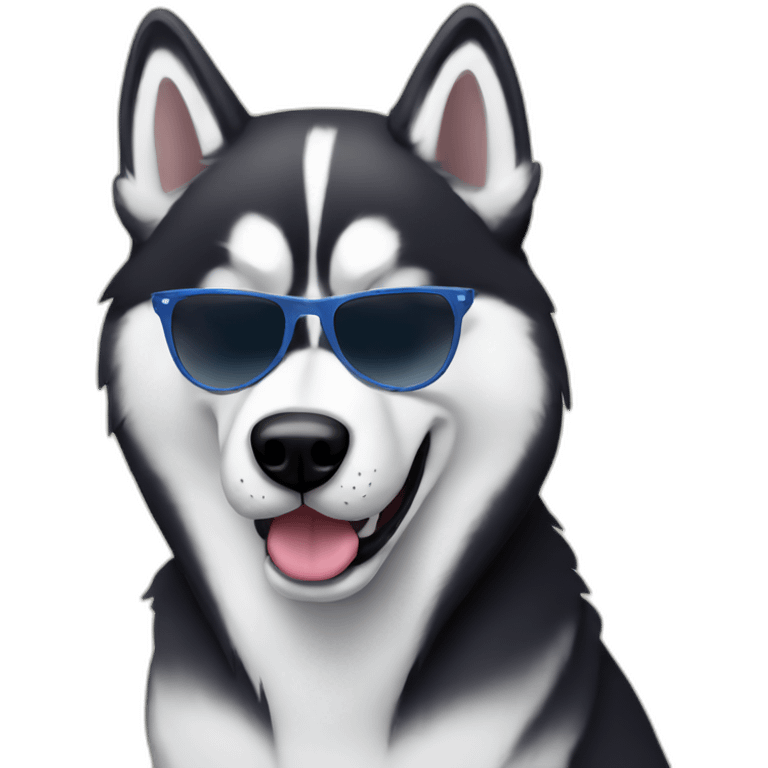 husky with sunglasses  emoji