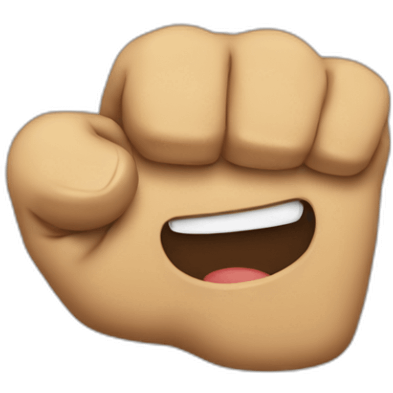 Create an 😬emoji with two fists across the cheeks emoji