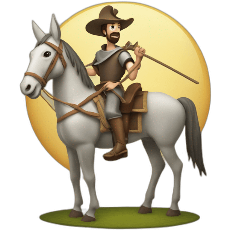 DDon Quixote on a horse and Sancho Panza on a donkey emoji