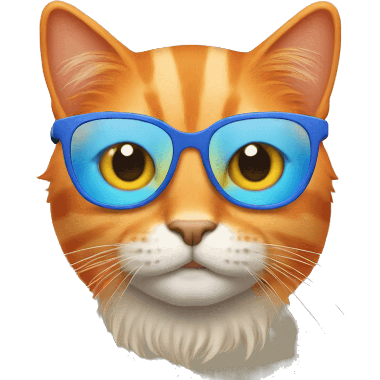 hippie orange cat emoji