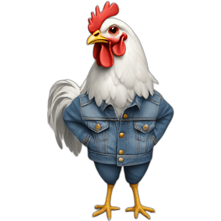 chicken in a jean jacket emoji