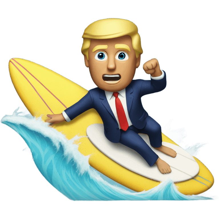 Donald Trump surfing emoji