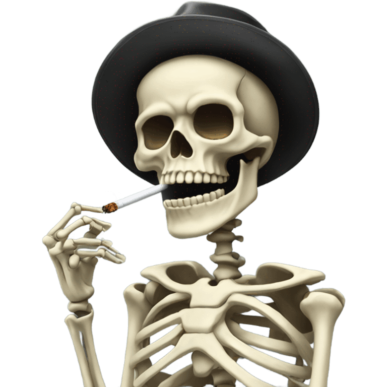 Skeleton smoking emoji