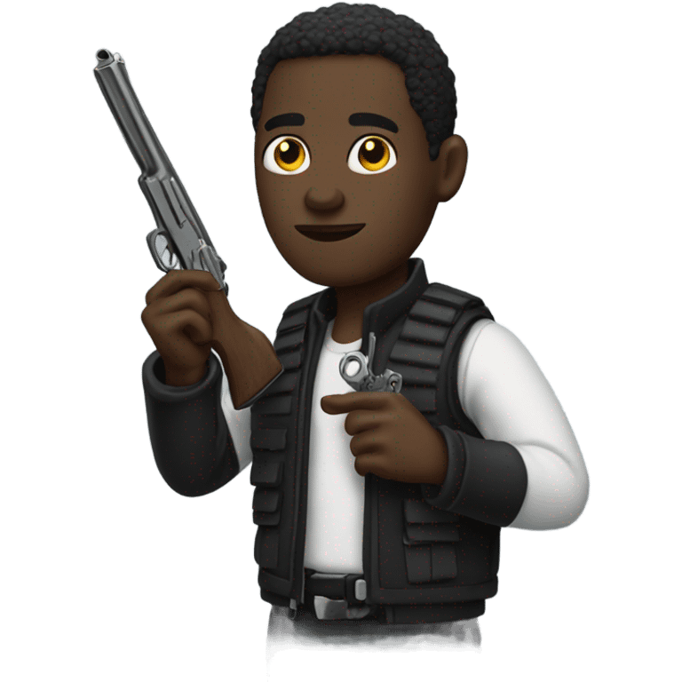 Black guy with a gun  emoji