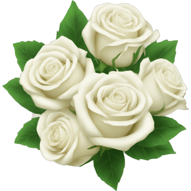 bouquet of white roses emoji