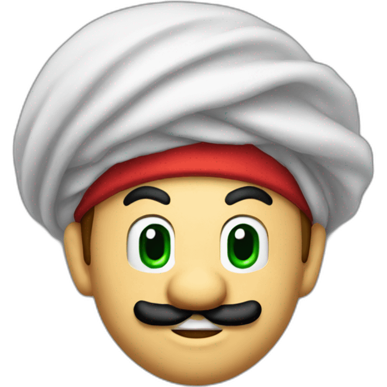 Super-Mario-face-with-turban-red-dark-eyes emoji