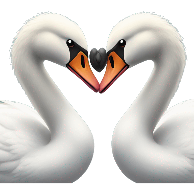 two loving swans emoji