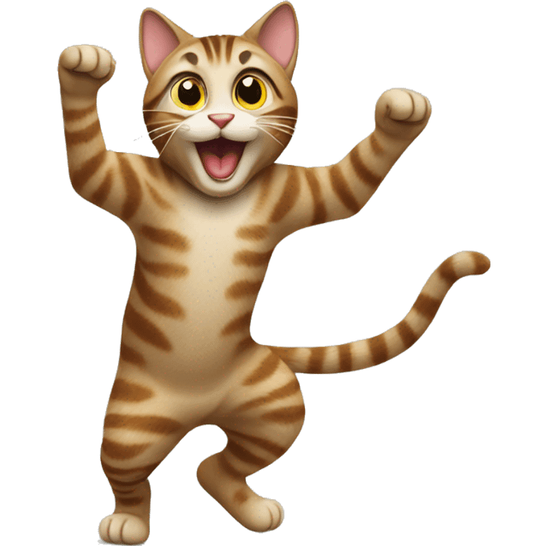 Tabby cat dancing  emoji