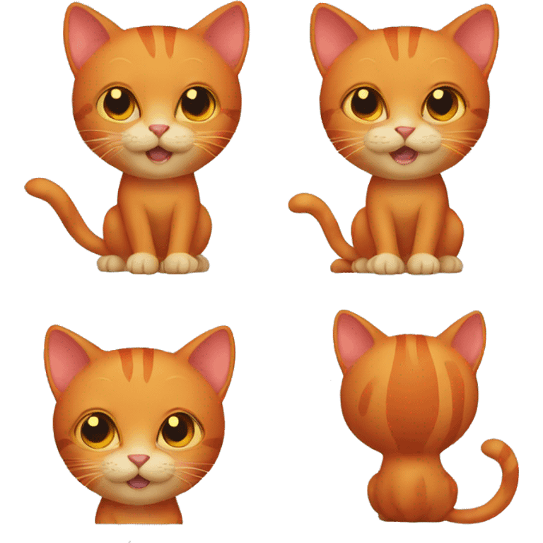 Red cat emoji