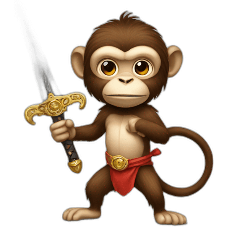 Monkey with sword emoji