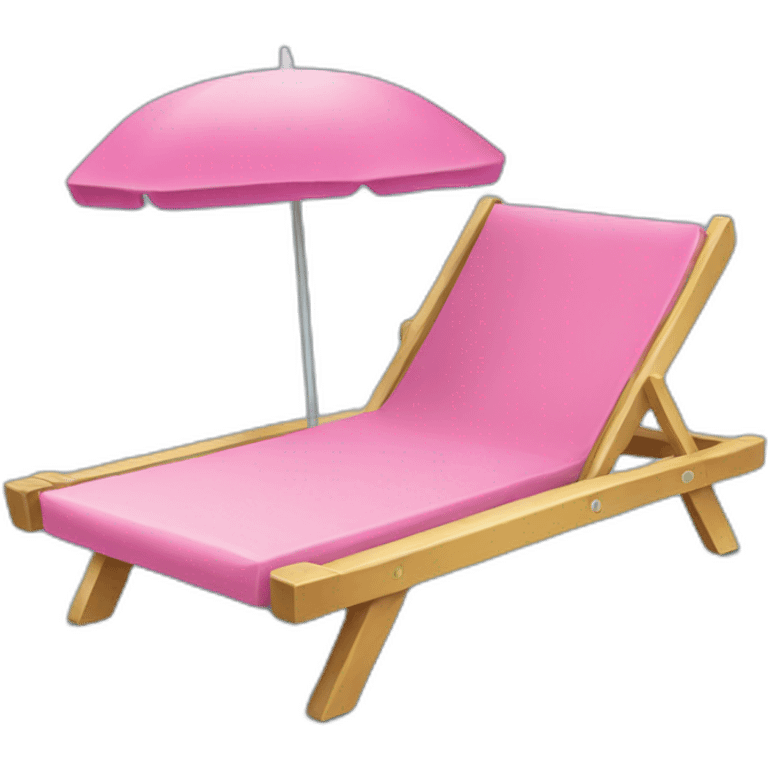 Pink beach lounger emoji