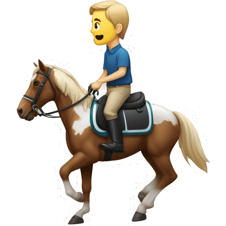 persona en carrera de caballo con auricular de persona sordas emoji