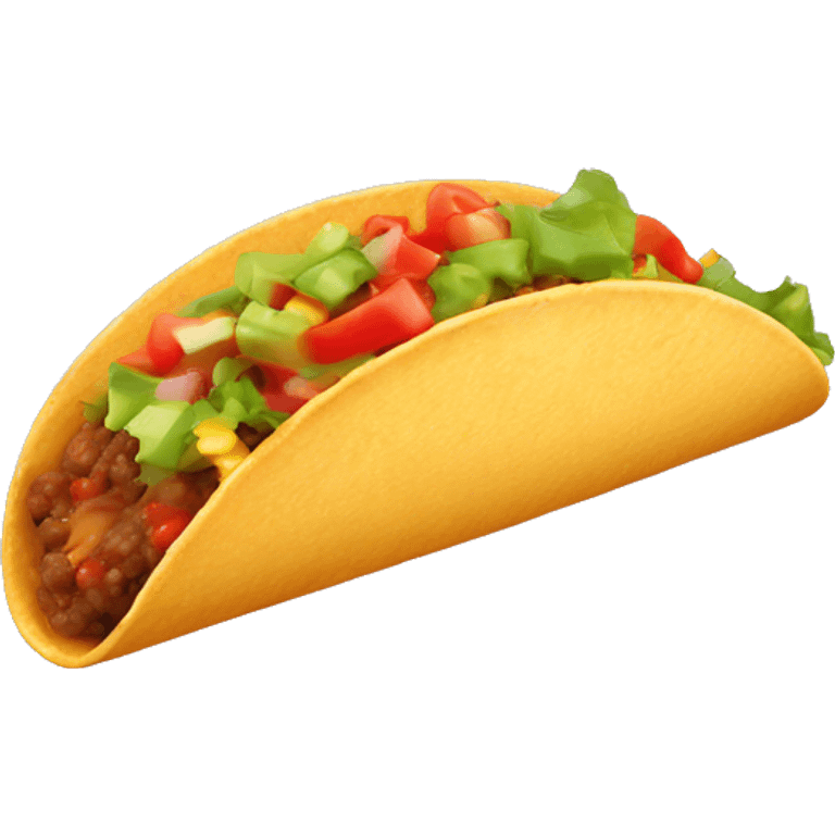 Taco with salsa emoji