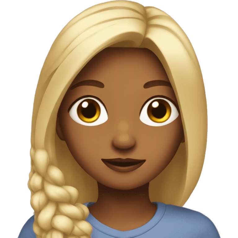 Girl with cata emoji