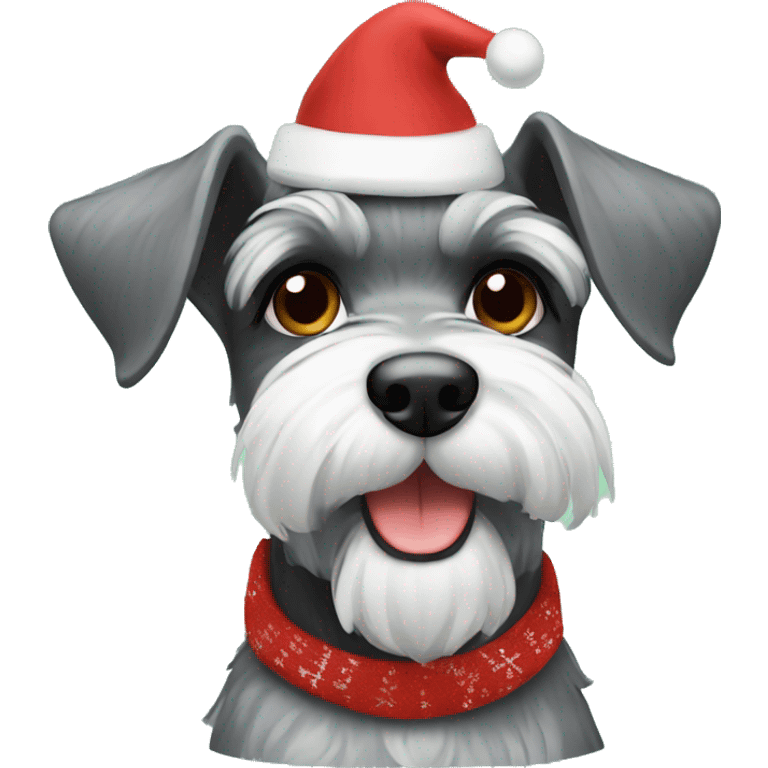 Schnauzer with Christmas vibes  emoji