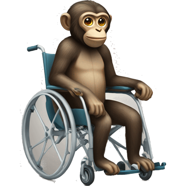 Monkey with wheelchair  emoji