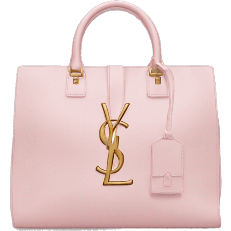 Light pink ysl tote bag emoji