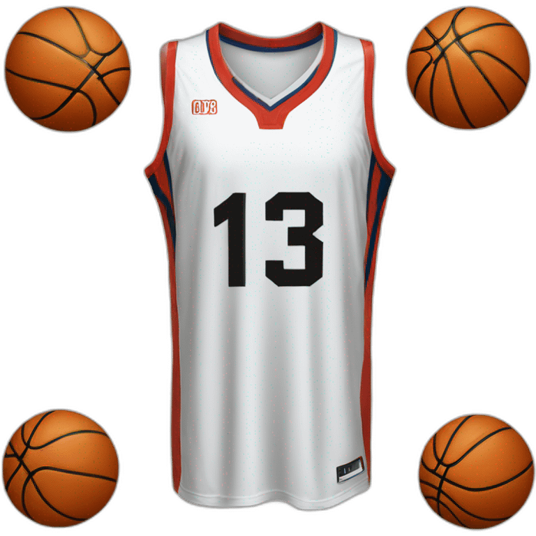 basketball jersey number 13 emoji