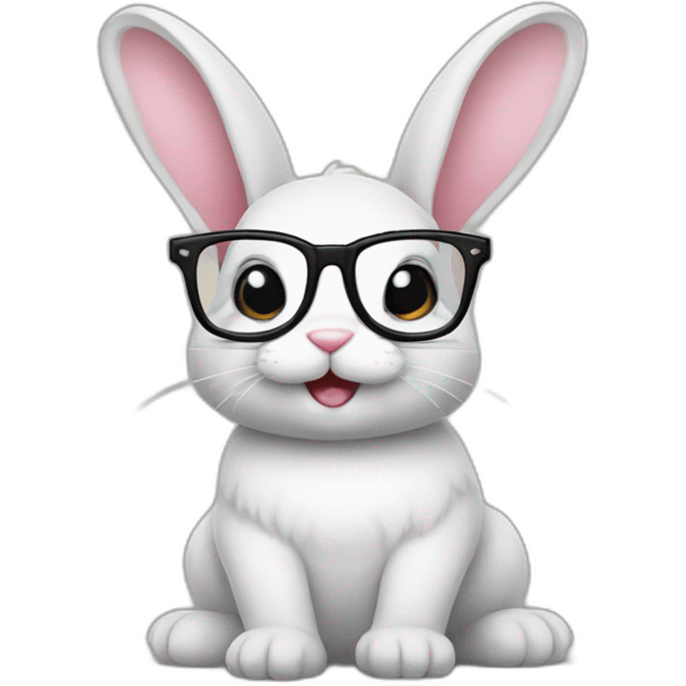 bunny and glasses emoji