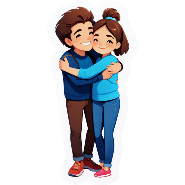 Couple hugging emoji