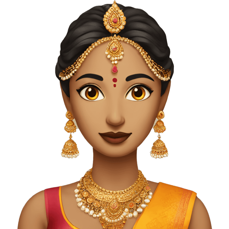 Indian women with bindi and jhumkhas and nice makeup emoji