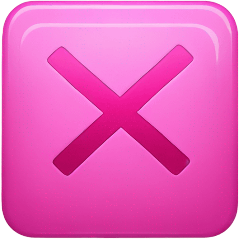 pink x icon emoji