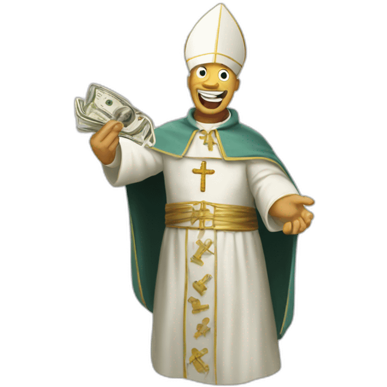 popethrowingmoney emoji