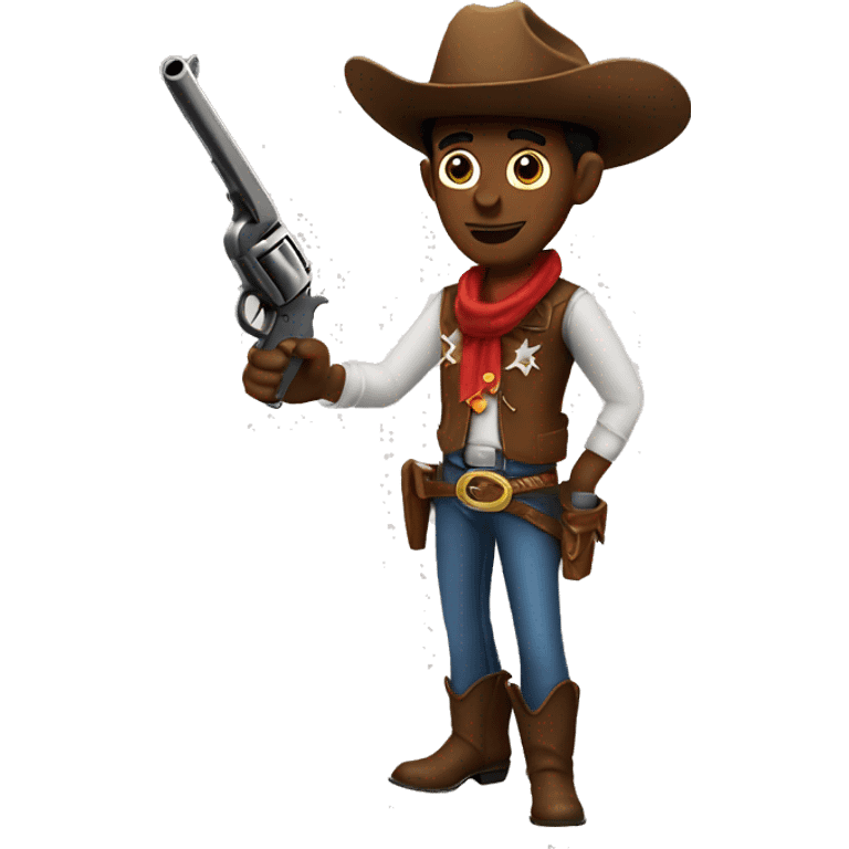 Cowboy holding guns emoji