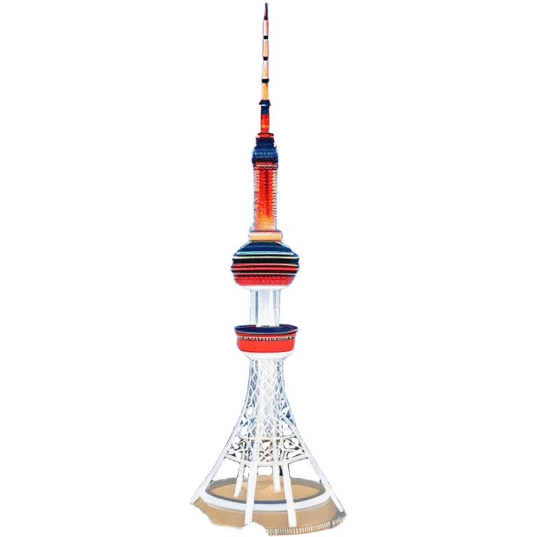 N Seoul Tower Landmark Emoji – Showing the tower atop Namsan Mountain with city lights in the background. emoji