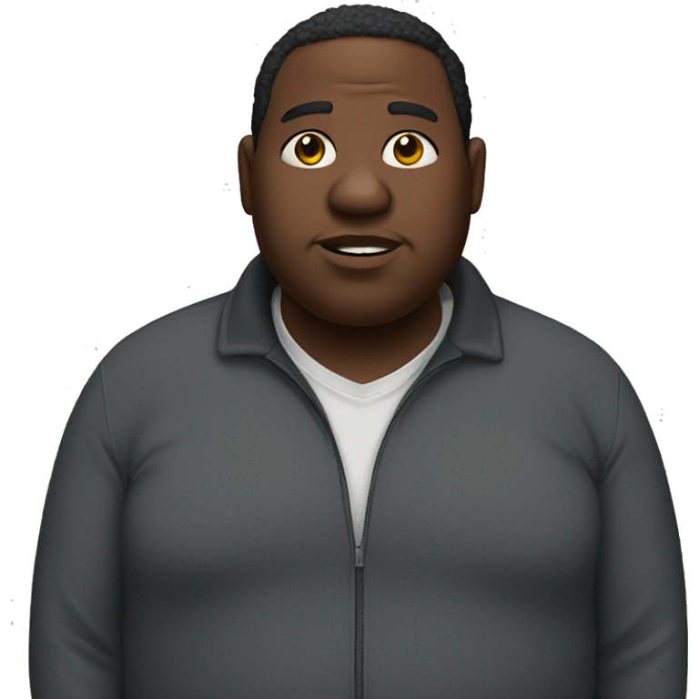 fat black man emoji