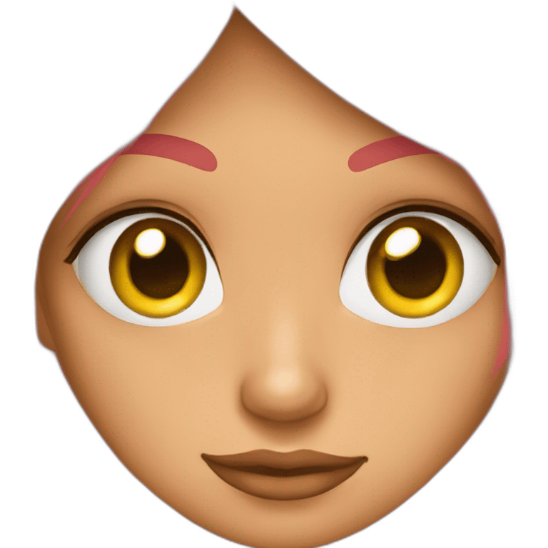 Chica ojos marroiquillo emoji