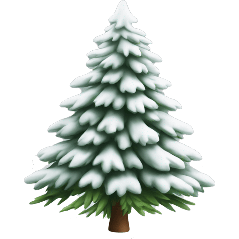  actual white fir christmas tree isolated.  emoji