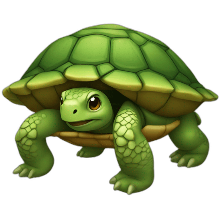 Animal sur une tortue emoji