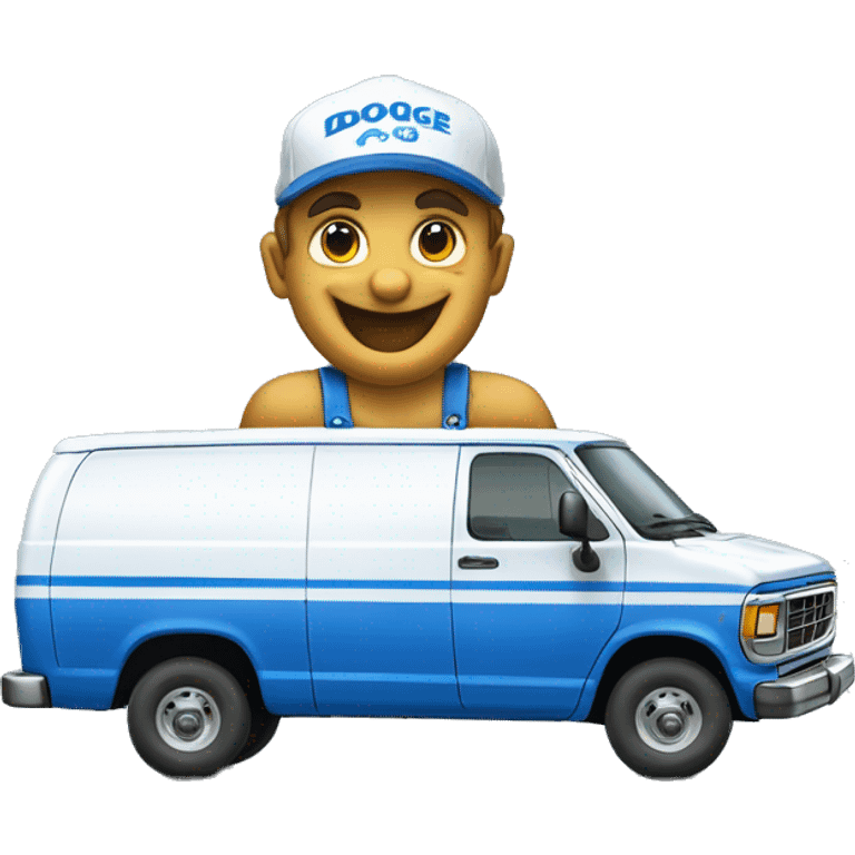 blue Dodge RAM Van Oh-Kay Plumbing & Heating 1986  emoji